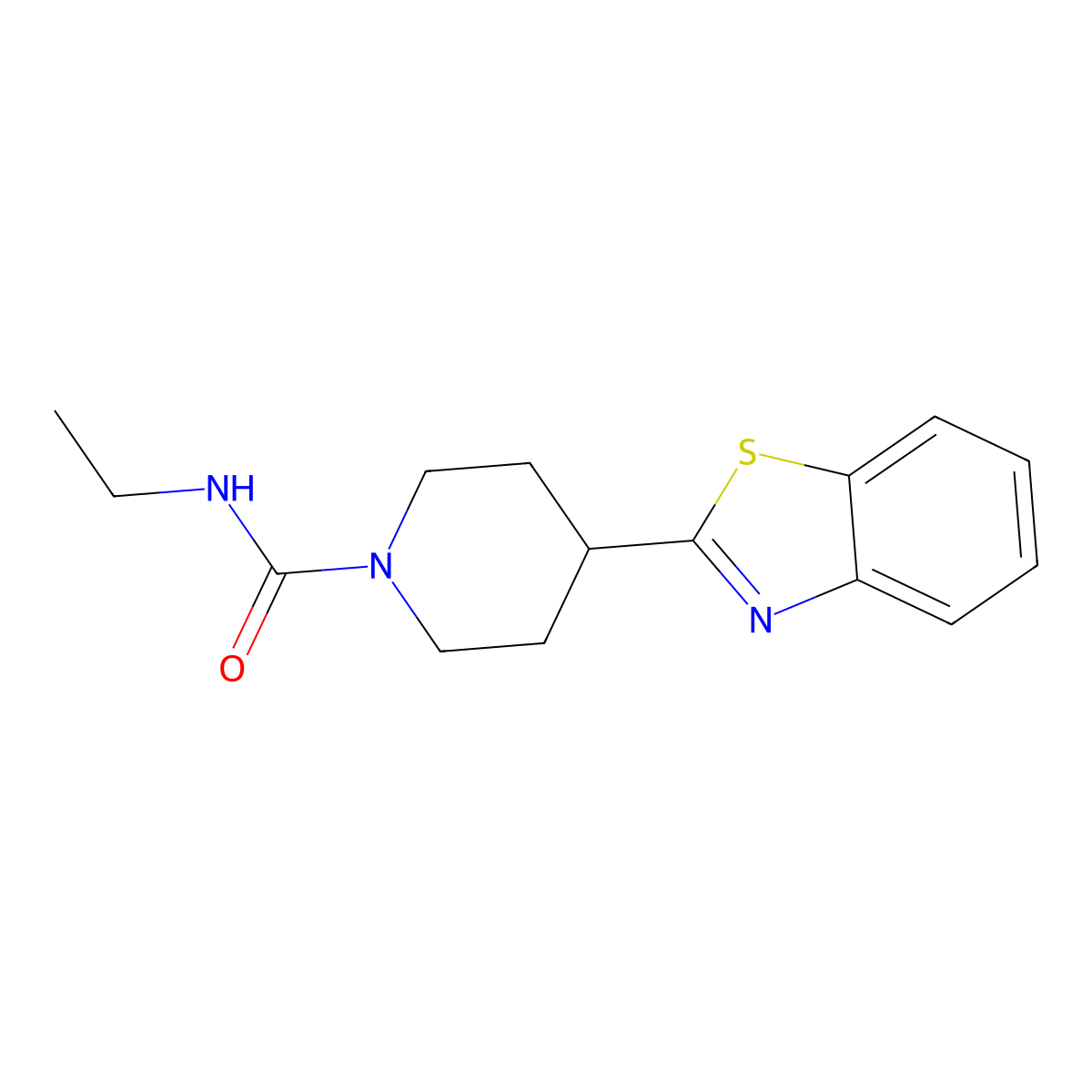 4-(1,3-benzothiazol-2-yl)-N-ethylpiperidine-1-carboxamide molecular structure, CAS 478256-93-8