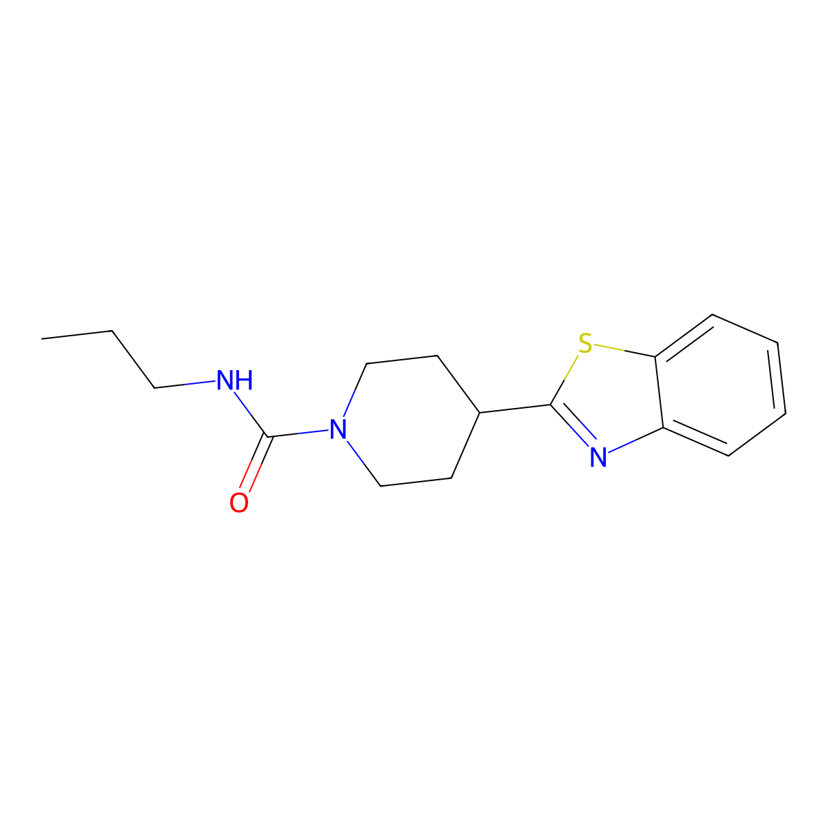 4-(1,3-benzothiazol-2-yl)-N-propylpiperidine-1-carboxamide molecular structure, CAS 478256-97-2
