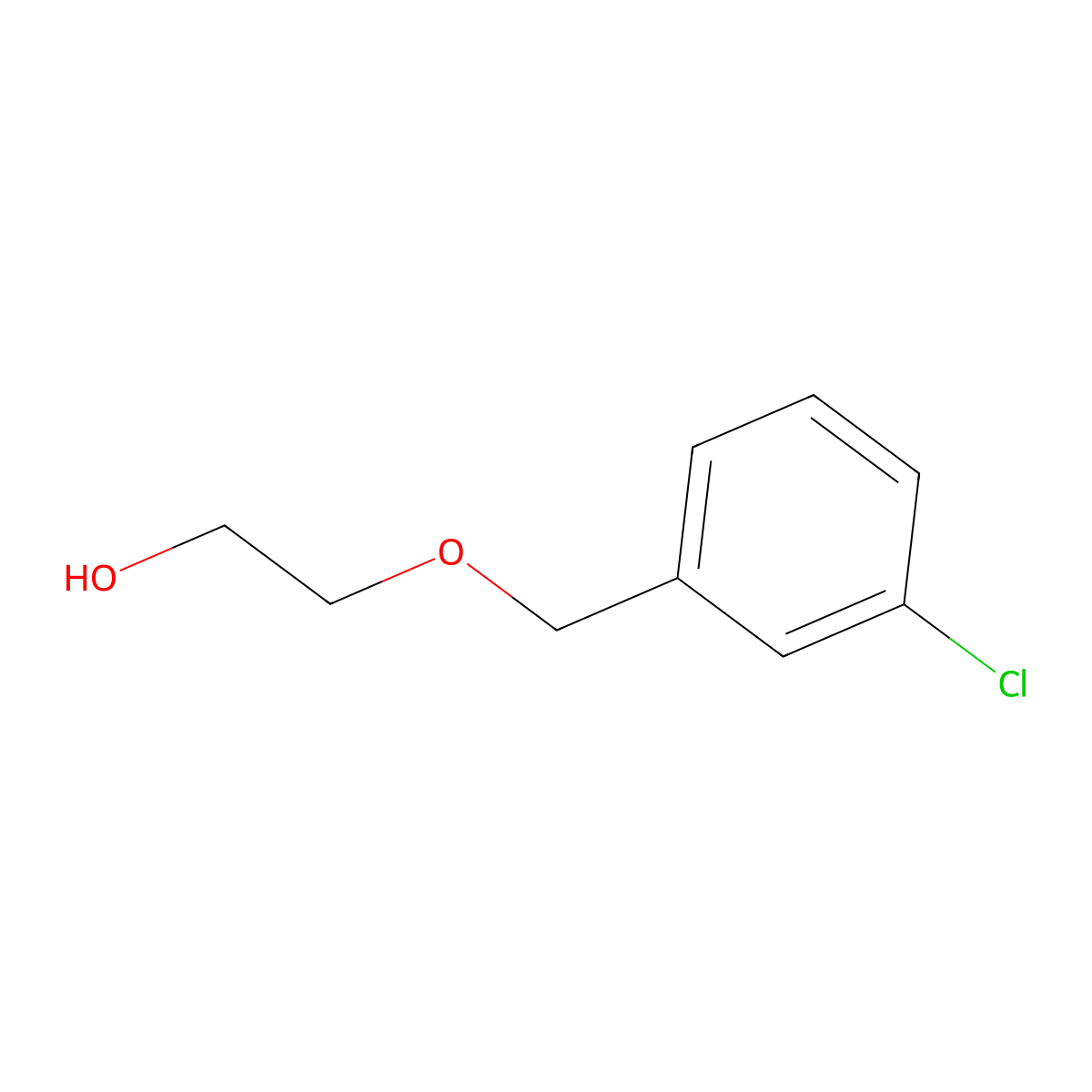 2-[(3-Chlorobenzyl)oxy]-1-ethanol molecular structure, CAS 478257-99-7