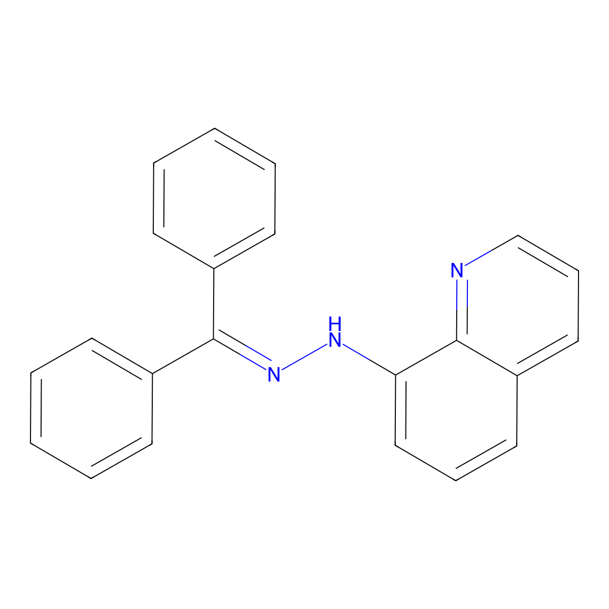 diphenylmethanone N-(8-quinolinyl)hydrazone molecular structure, CAS 478258-18-3