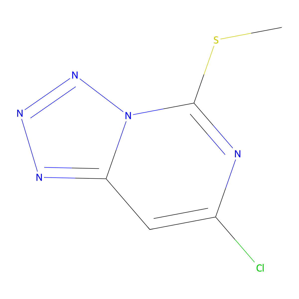 7-Chloro-5-methylsulfanyltetrazolo[1,5-c]pyrimidine molecular structure, CAS 478258-52-5