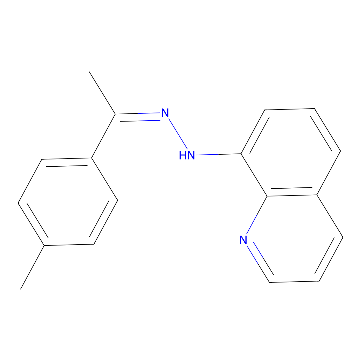 1-(4-methylphenyl)-1-ethanone N-(8-quinolinyl)hydrazone molecular structure, CAS 478258-63-8