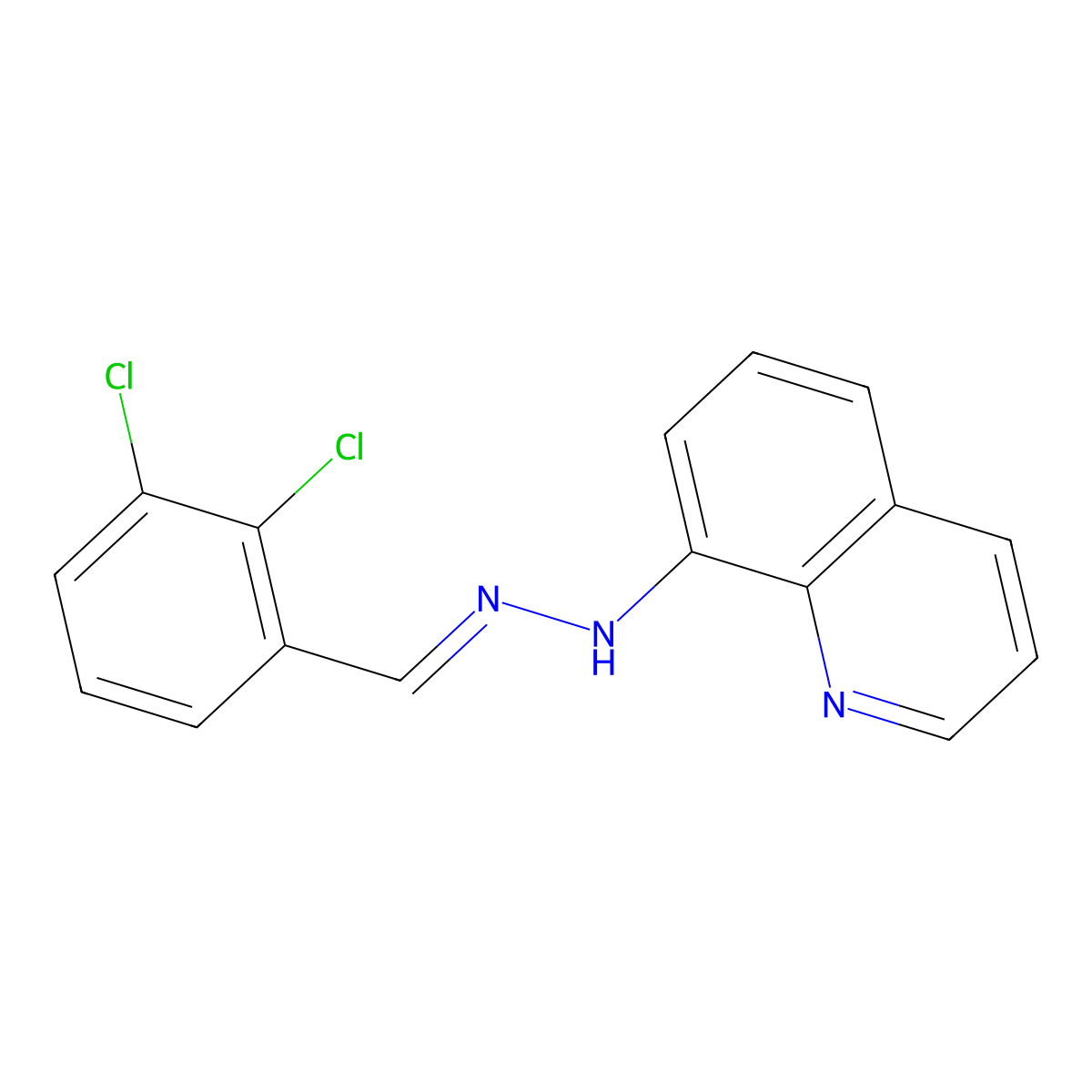 2,3-dichlorobenzenecarbaldehyde N-(8-quinolinyl)hydrazone molecular structure, CAS 478258-68-3