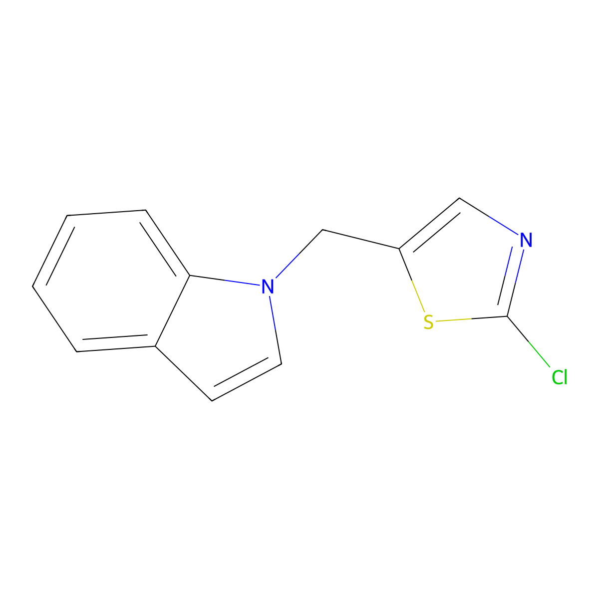 1-[(2-chloro-1,3-thiazol-5-yl)methyl]-1H-indole molecular structure, CAS 478258-72-9