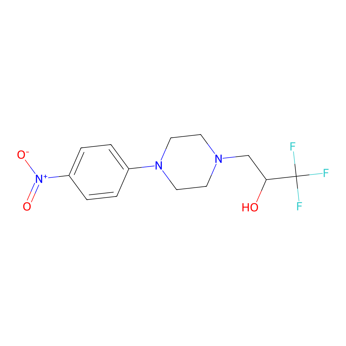1,1,1-Trifluoro-3-[4-(4-nitrophenyl)piperazin-1-yl]propan-2-ol molecular structure, CAS 478258-73-0