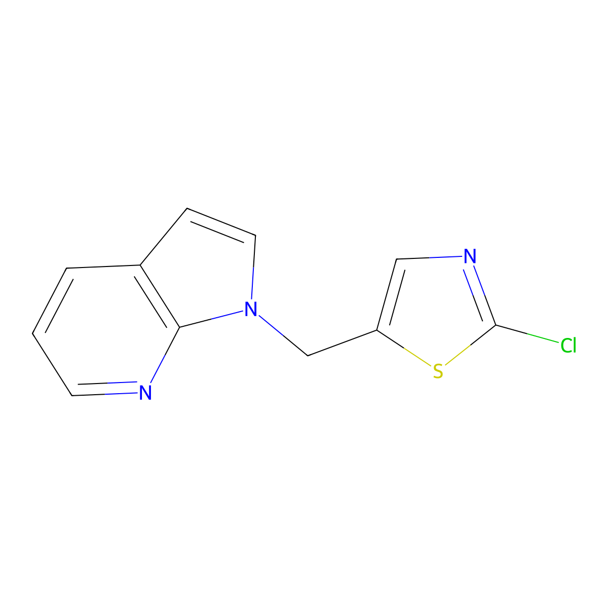 1-[(2-chloro-1,3-thiazol-5-yl)methyl]-1H-pyrrolo[2,3-b]pyridine molecular structure, CAS 478258-75-2