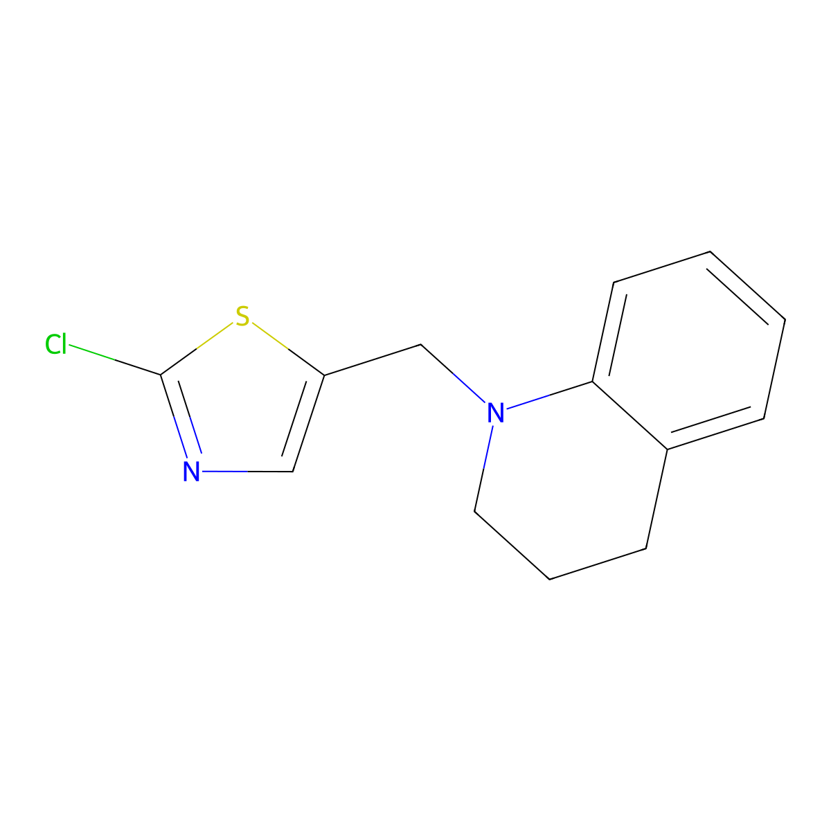 1-[(2-Chloro-1,3-thiazol-5-yl)methyl]-1,2,3,4-tetrahydroquinoline molecular structure, CAS 478258-76-3