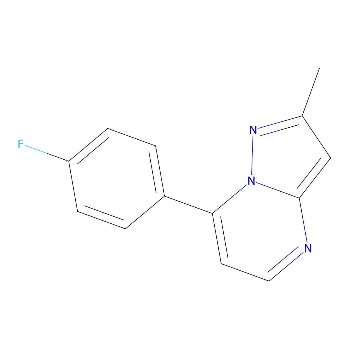 7-(4-Fluorophenyl)-2-methylpyrazolo[1,5-a]pyrimidine molecular structure, CAS 478258-87-6
