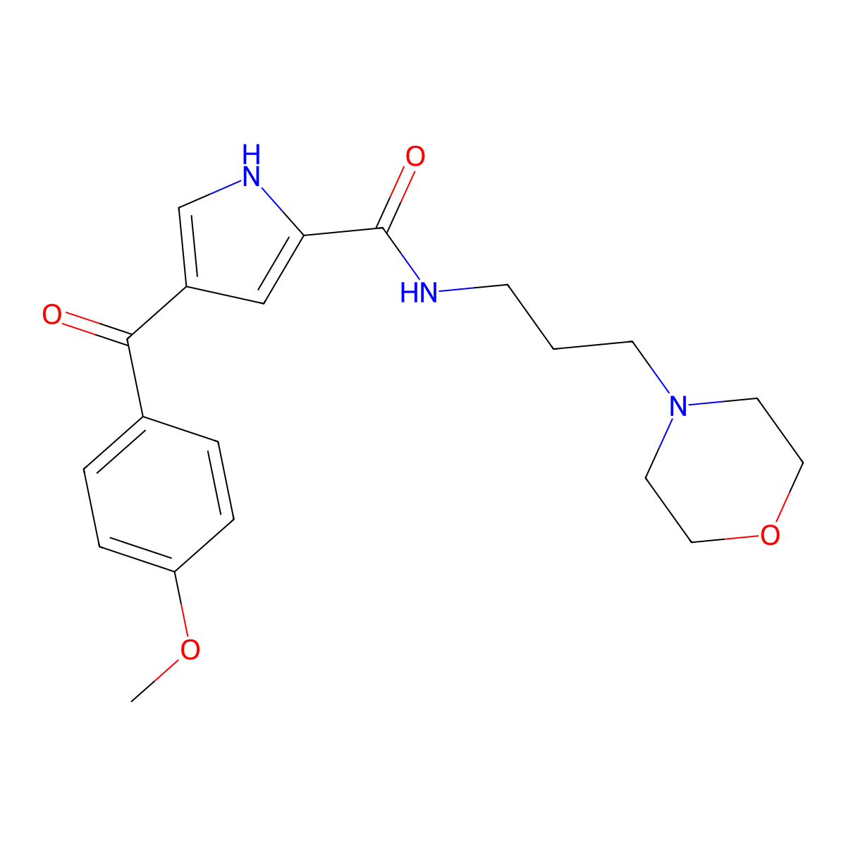 4-(4-methoxybenzoyl)-N-(3-morpholinopropyl)-1H-pyrrole-2-carboxamide molecular structure, CAS 478259-22-2