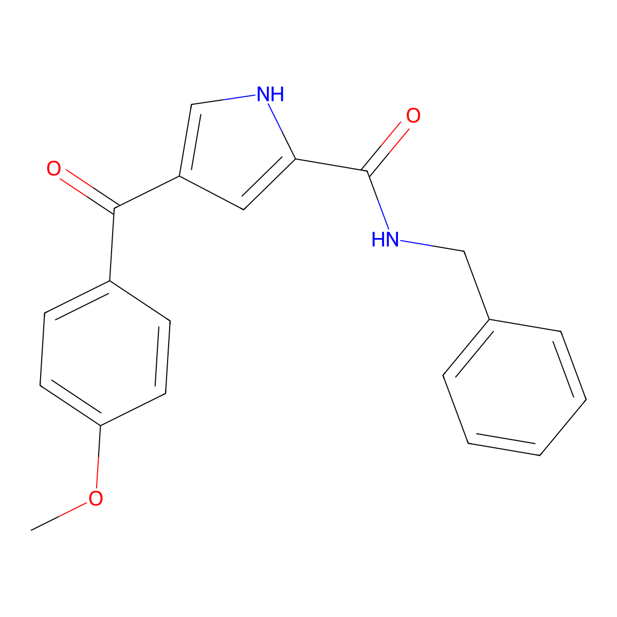 N-benzyl-4-(4-methoxybenzoyl)-1H-pyrrole-2-carboxamide molecular structure, CAS 478259-47-1