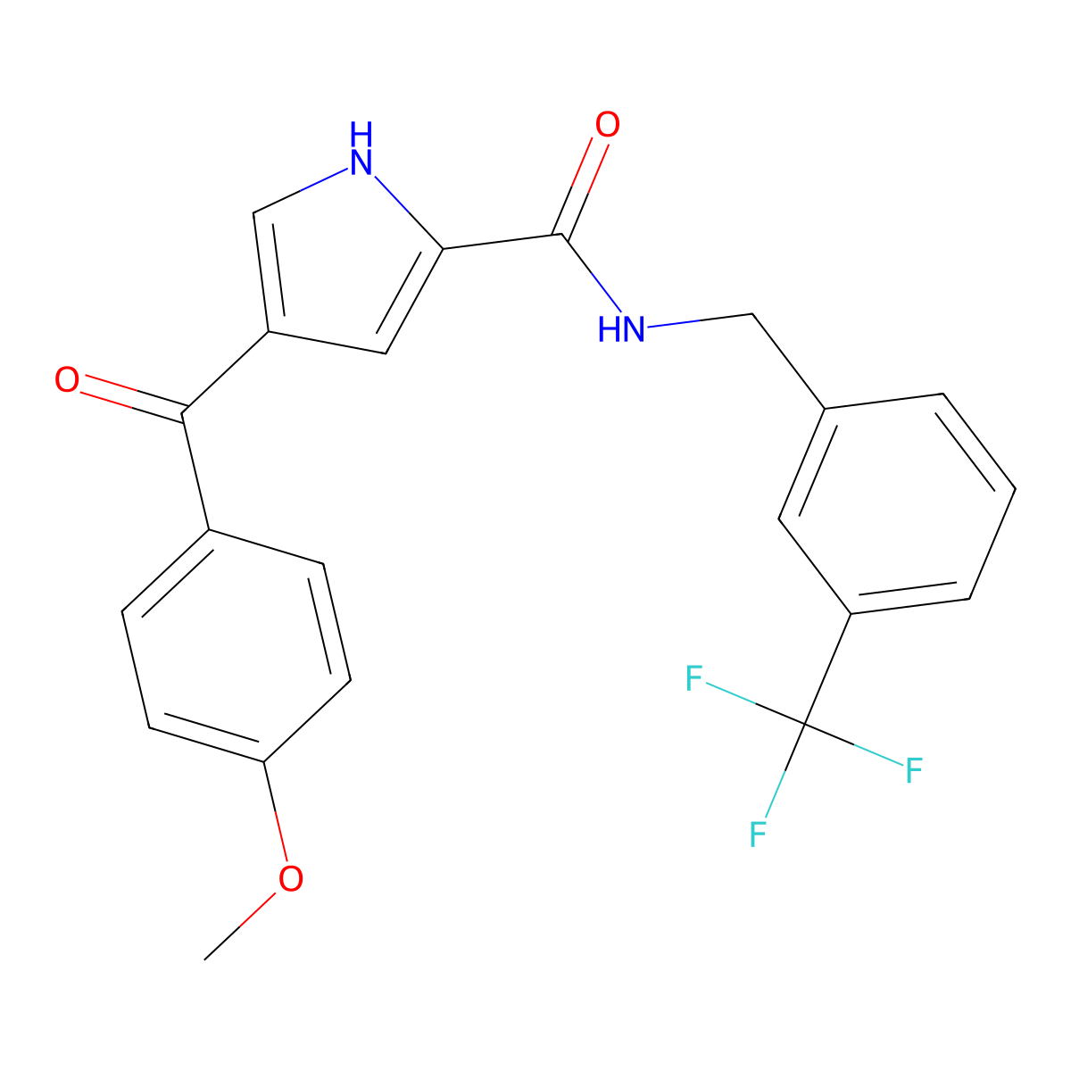4-(4-methoxybenzoyl)-N-[3-(trifluoromethyl)benzyl]-1H-pyrrole-2-carboxamide molecular structure, CAS 478259-55-1