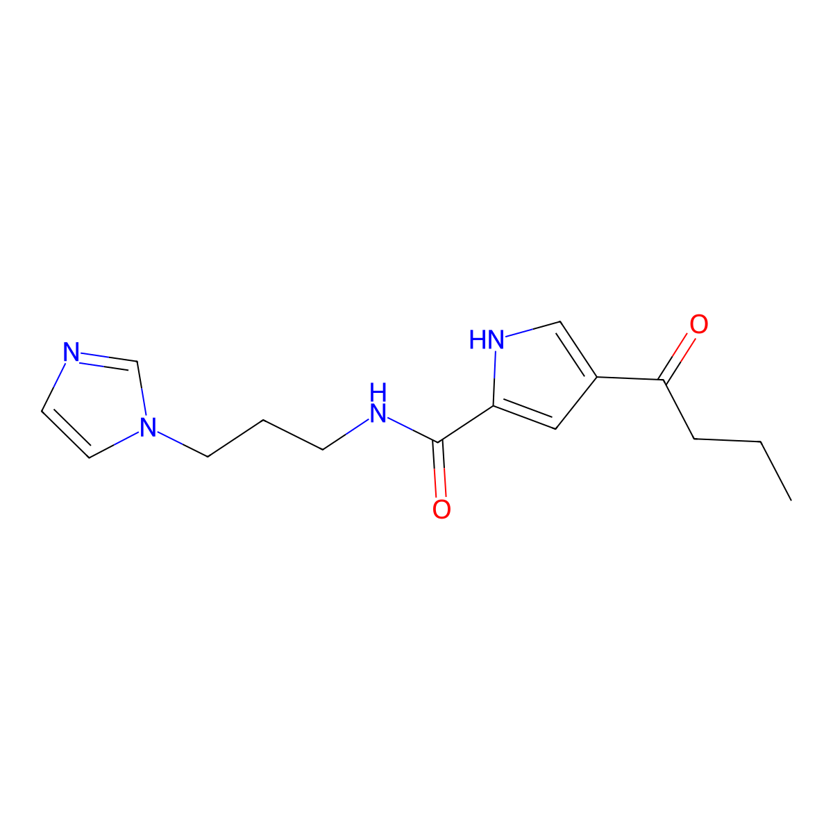 4-butyryl-N-[3-(1H-imidazol-1-yl)propyl]-1H-pyrrole-2-carboxamide molecular structure, CAS 478259-63-1