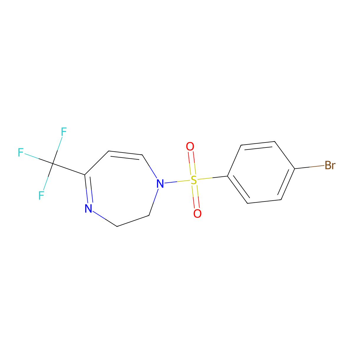 1-[(4-bromophenyl)sulfonyl]-5-(trifluoromethyl)-2,3-dihydro-1H-1,4-diazepine molecular structure, CAS 478259-66-4