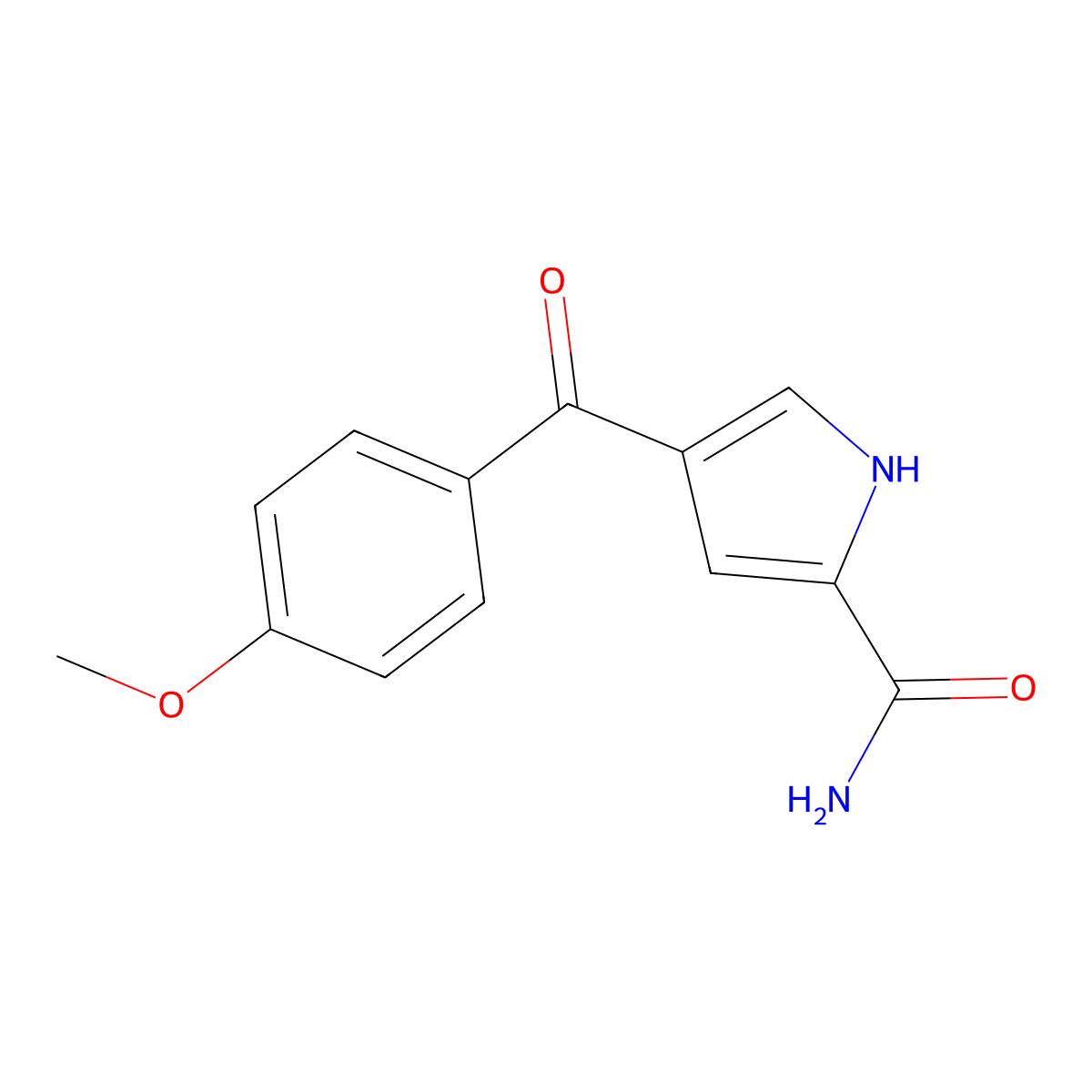 4-(4-methoxybenzoyl)-1H-pyrrole-2-carboxamide molecular structure, CAS 478259-69-7