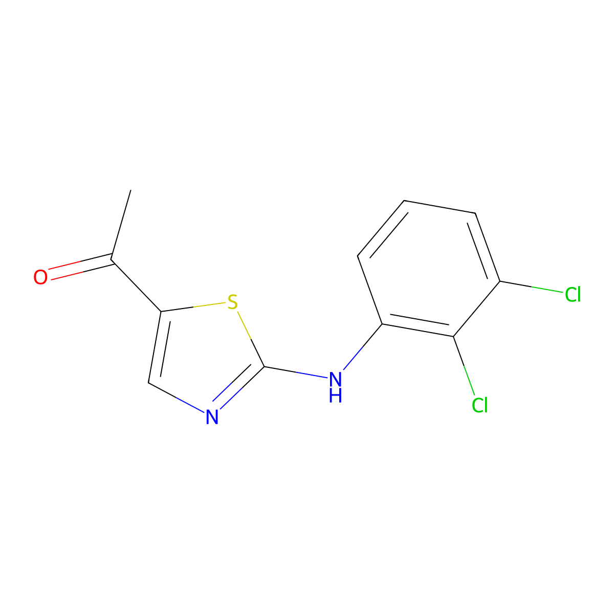 1-[2-(2,3-Dichloroanilino)-1,3-thiazol-5-yl]-1-ethanone molecular structure, CAS 478259-74-4