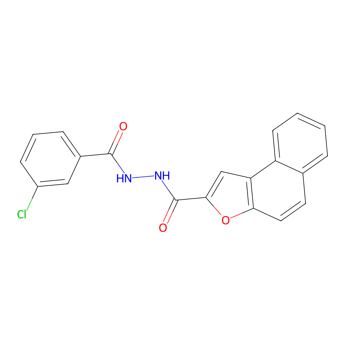 N'-(3-chlorobenzoyl)naphtho[2,1-b]furan-2-carbohydrazide molecular structure, CAS 478259-75-5