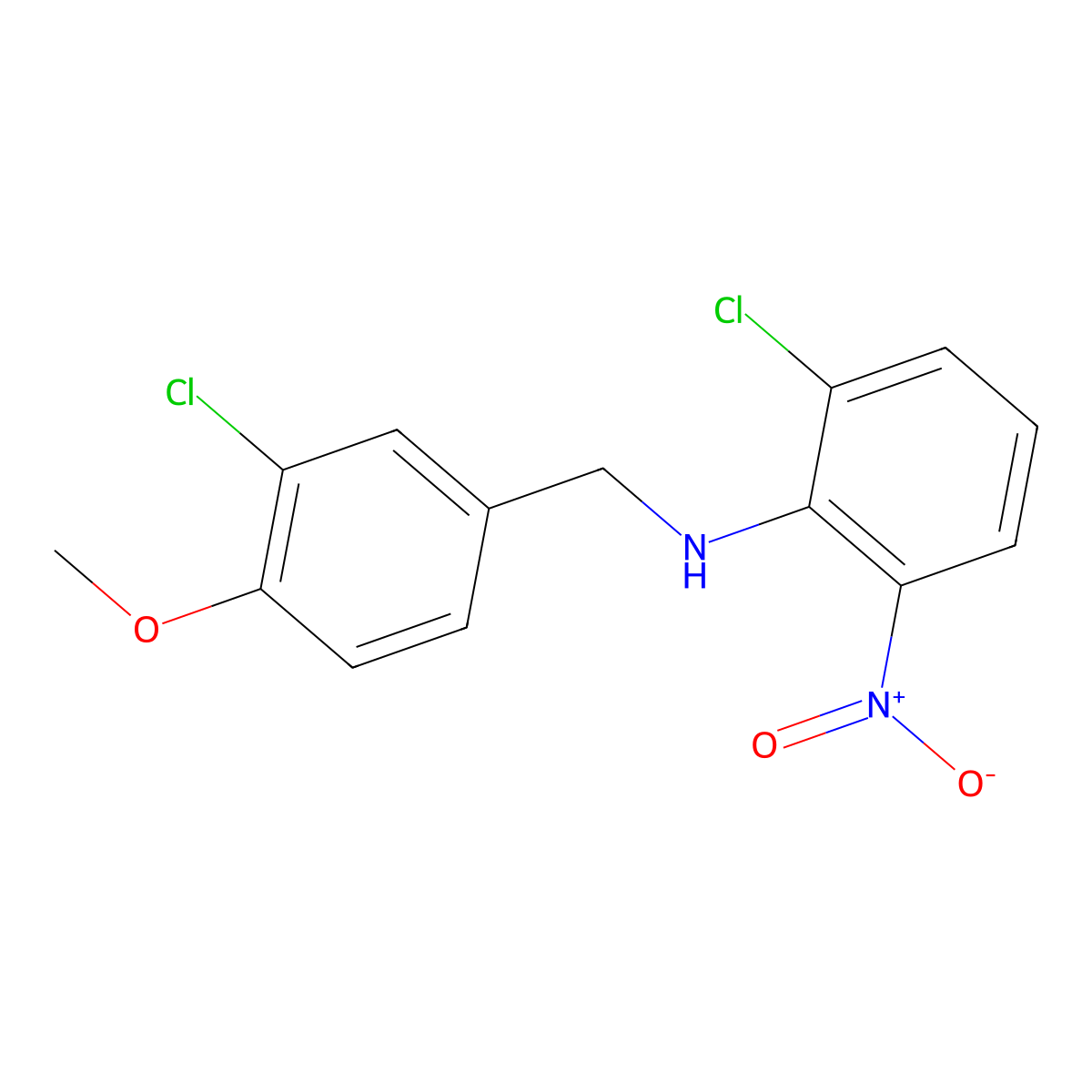 2-chloro-N-[(3-chloro-4-methoxyphenyl)methyl]-6-nitroaniline molecular structure, CAS 478259-78-8