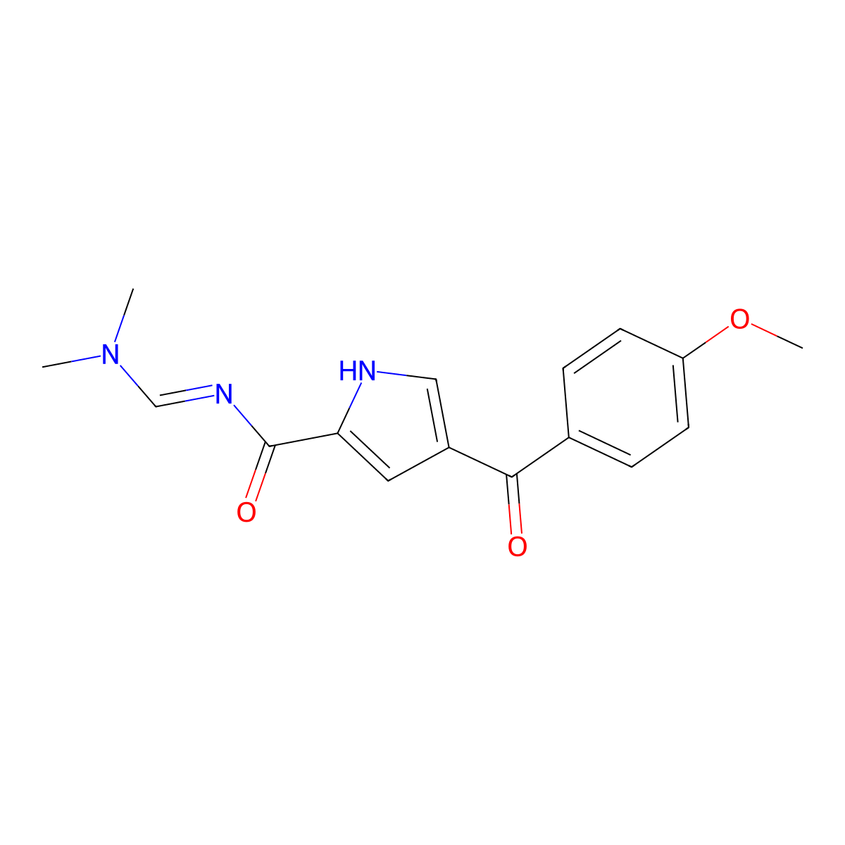 N-[(E)-(dimethylamino)methylidene]-4-(4-methoxybenzoyl)-1H-pyrrole-2-carboxamide molecular structure, CAS 478259-80-2