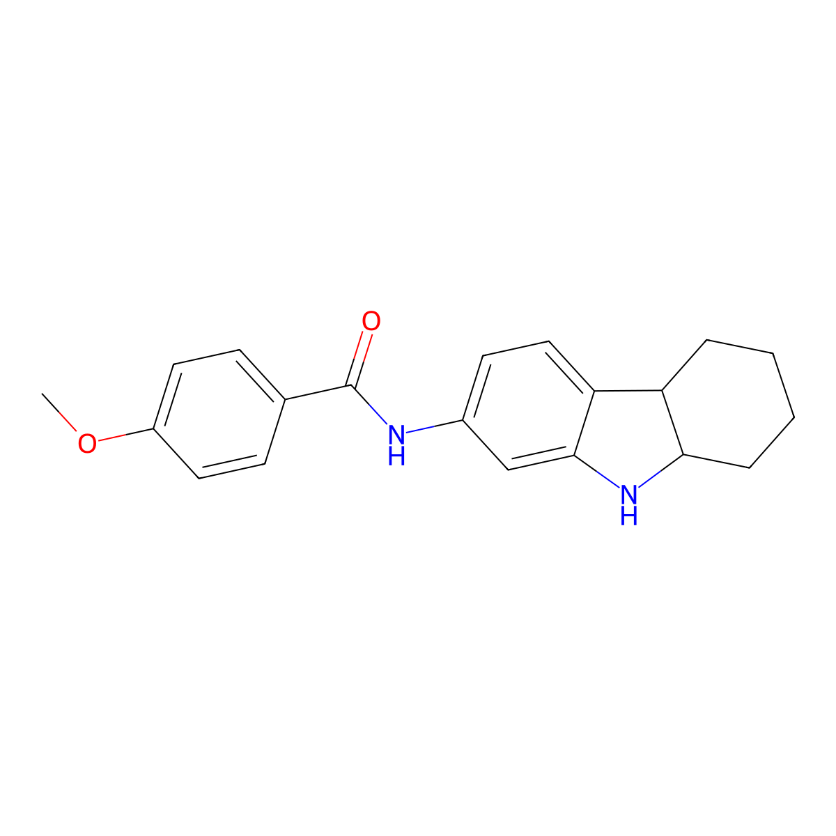 N-(2,3,4,4a,9,9a-hexahydro-1H-carbazol-7-yl)-4-methoxybenzenecarboxamide molecular structure, CAS 478259-89-1