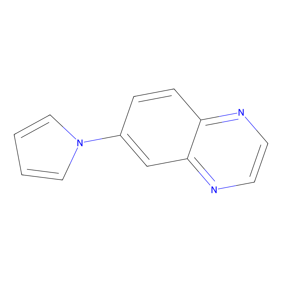 6-(1H-pyrrol-1-yl)quinoxaline molecular structure, CAS 478260-01-4
