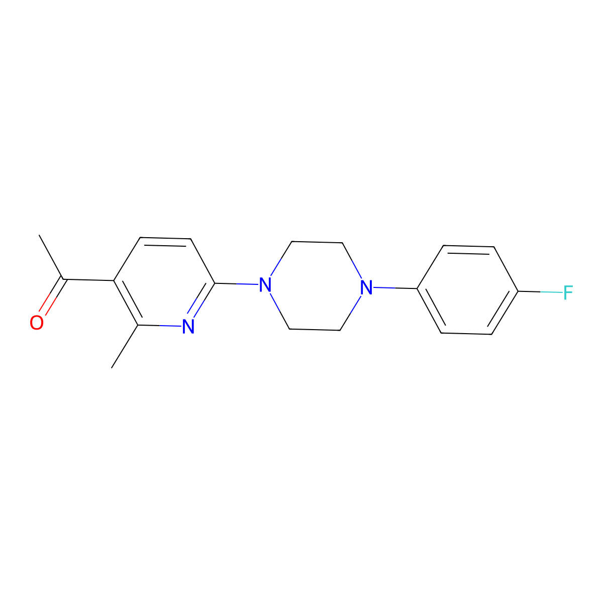 1-{6-[4-(4-Fluorophenyl)piperazino]-2-methyl-3-pyridinyl}-1-ethanone molecular structure, CAS 478260-06-9