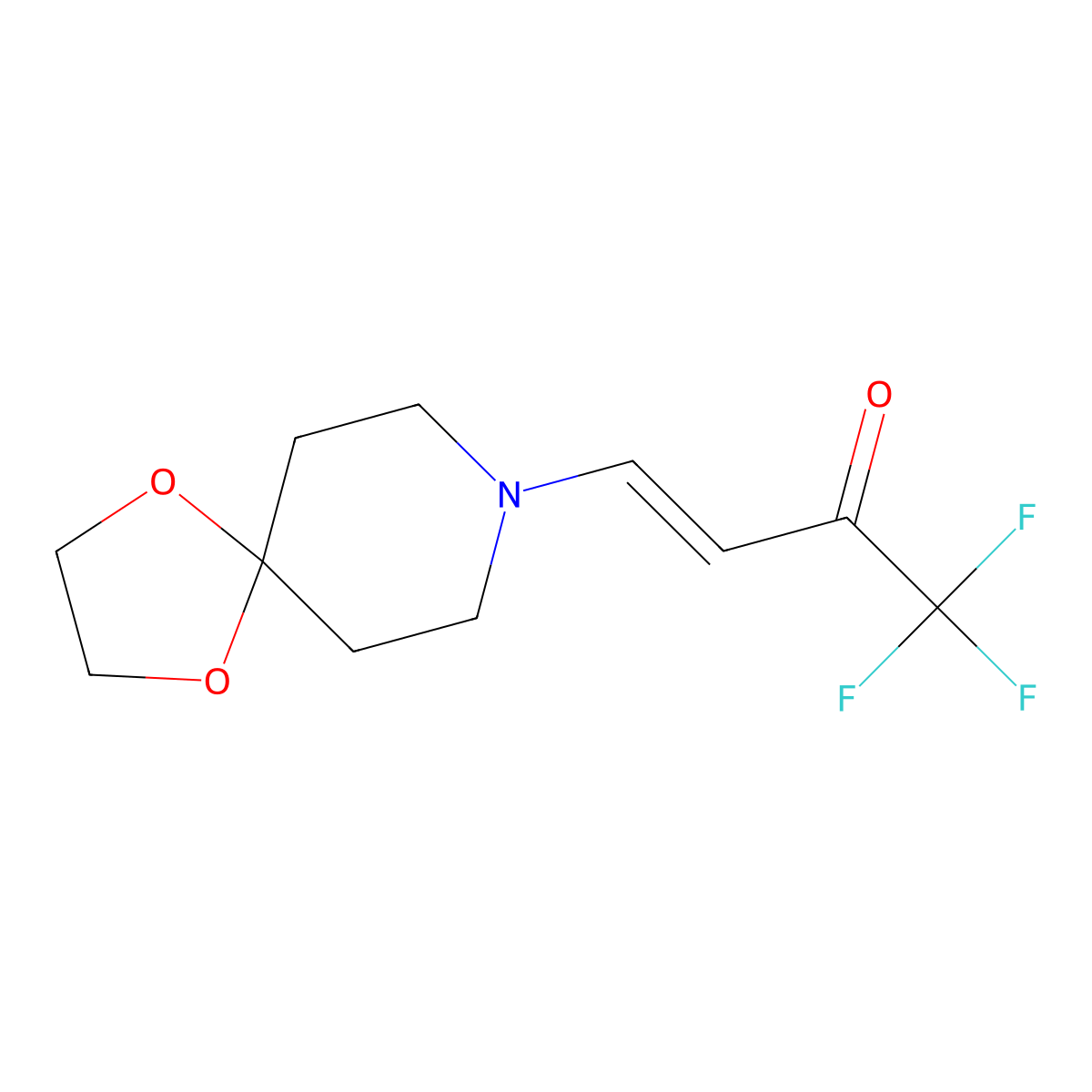 (E)-4-(1,4-dioxa-8-azaspiro[4.5]dec-8-yl)-1,1,1-trifluoro-3-buten-2-one molecular structure, CAS 478260-34-3