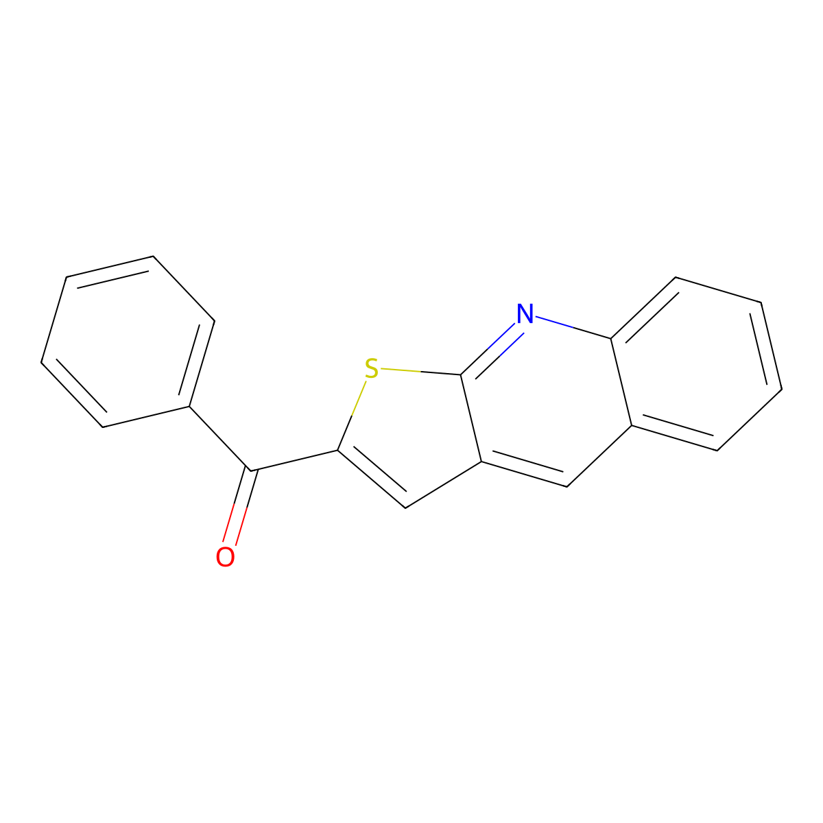 Phenyl(thieno[2,3-b]quinolin-2-yl)methanone molecular structure, CAS 478260-43-4