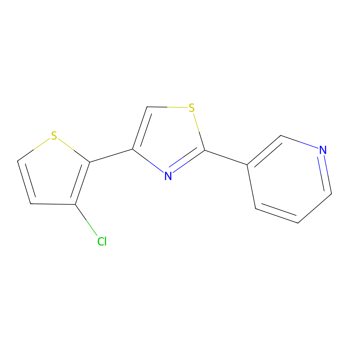 4-(3-Chloro-2-thiophenyl)-2-(3-pyridinyl)thiazole molecular structure, CAS 478260-65-0