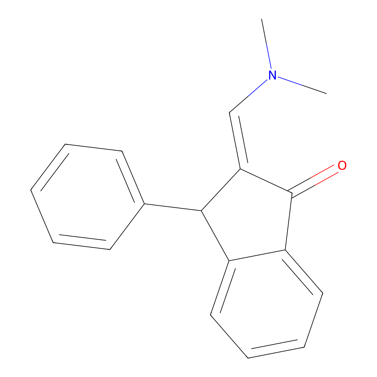 (2Z)-2-[(dimethylamino)methylidene]-3-phenyl-2,3-dihydro-1H-inden-1-one molecular structure, CAS 478260-71-8