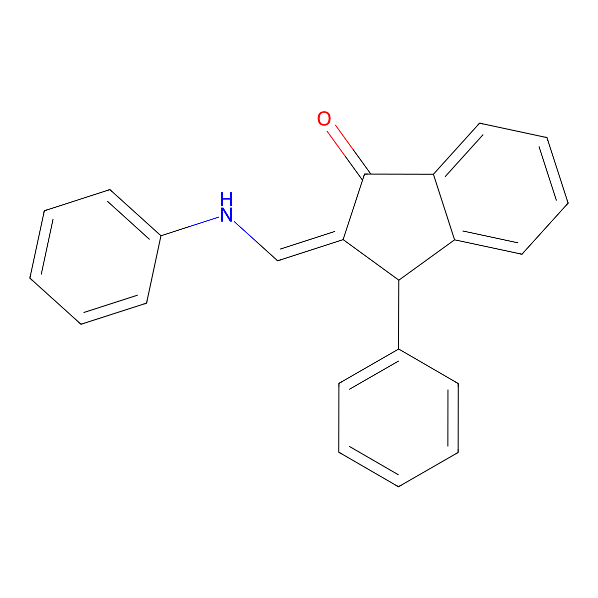 (2Z)-3-phenyl-2-[(phenylamino)methylidene]-2,3-dihydro-1H-inden-1-one molecular structure, CAS 478260-72-9