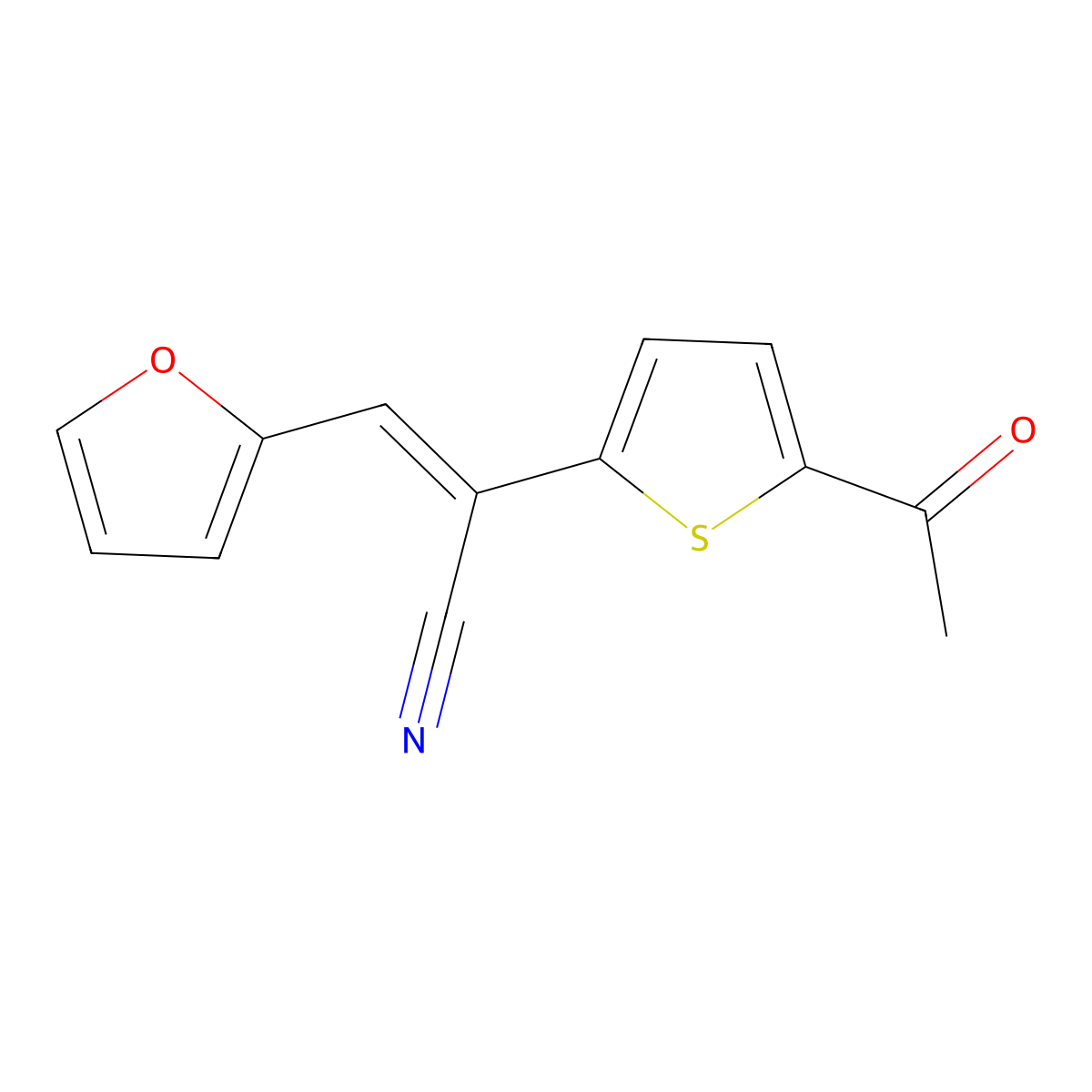 2-(5-Acetyl-2-thienyl)-3-(2-furyl)acrylonitrile molecular structure, CAS 478261-04-0