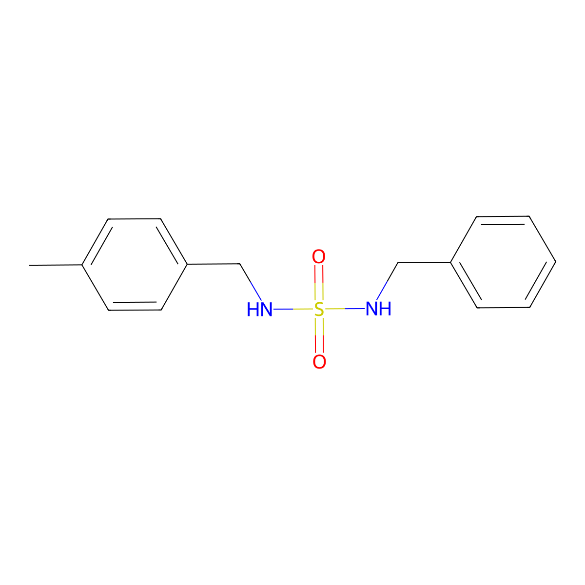 N-benzyl-N'-(4-methylbenzyl)sulfamide molecular structure, CAS 478261-09-5