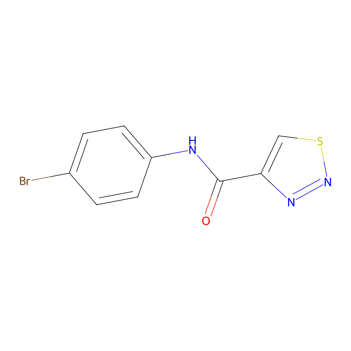 N-(4-bromophenyl)-1,2,3-thiadiazole-4-carboxamide molecular structure, CAS 478261-69-7