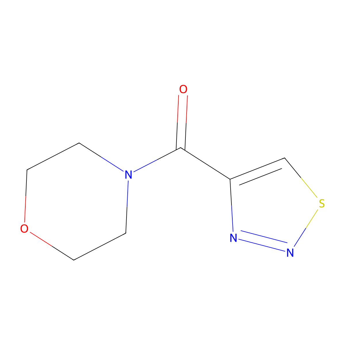 4-(1,2,3-Thiadiazole-4-carbonyl)morpholine molecular structure, CAS 478261-73-3