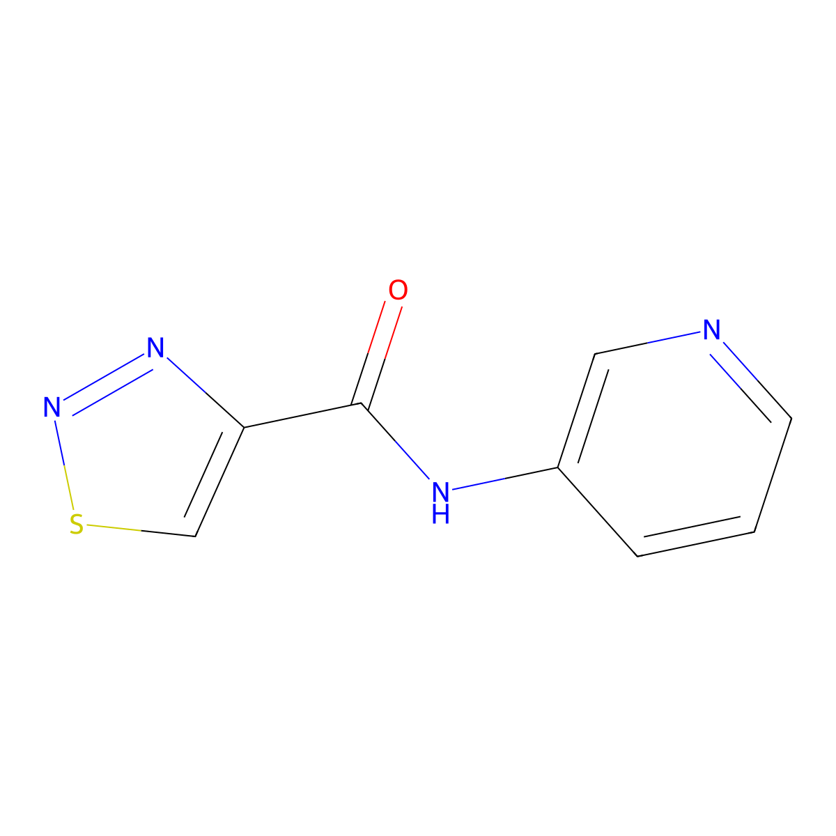 N-(pyridin-3-yl)-1,2,3-thiadiazole-4-carboxamide molecular structure, CAS 478261-77-7