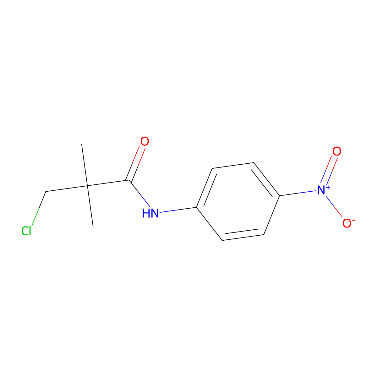 3-chloro-2,2-dimethyl-N-(4-nitrophenyl)propanamide molecular structure, CAS 478261-80-2