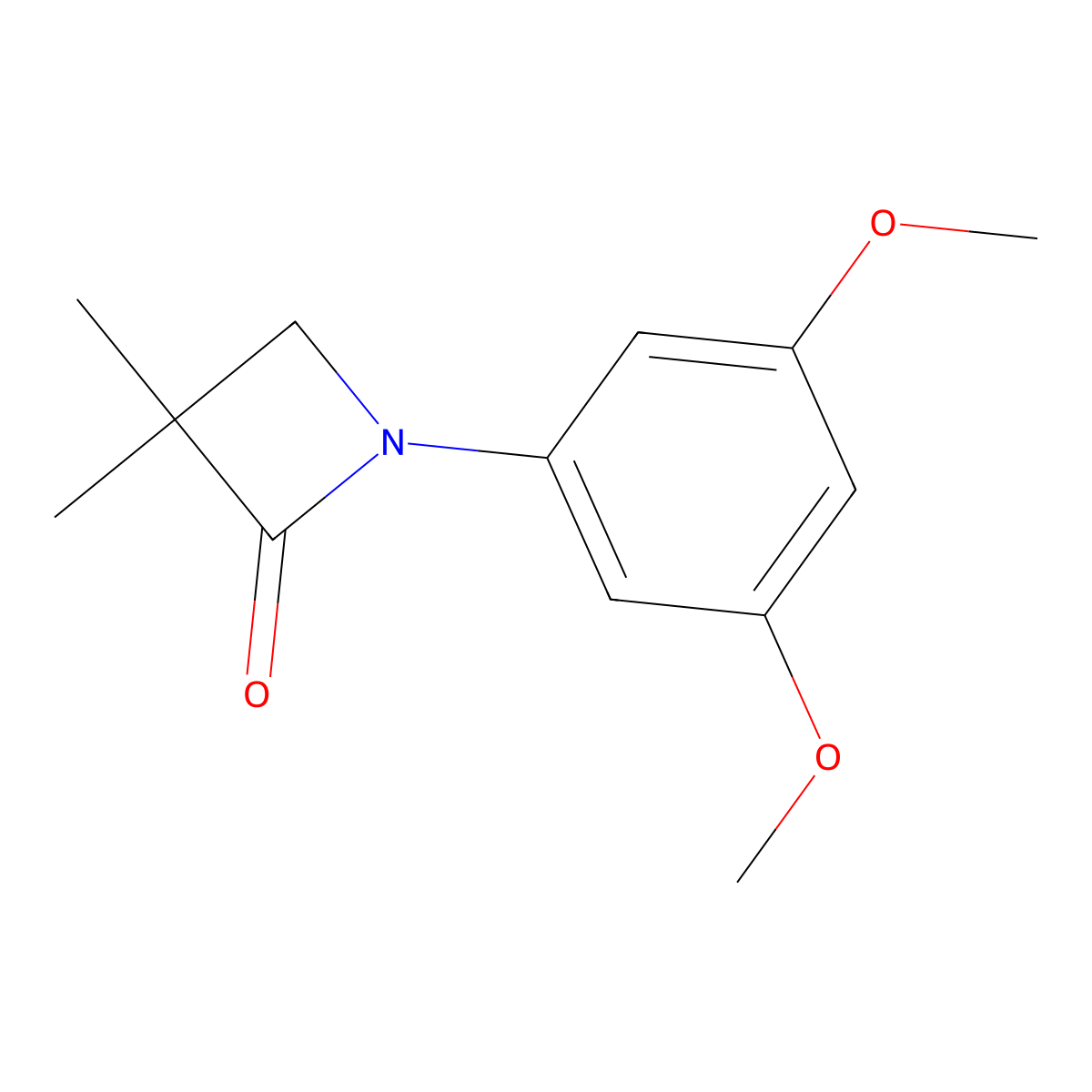 1-(3,5-Dimethoxyphenyl)-3,3-dimethyl-2-azetanone molecular structure, CAS 478261-91-5