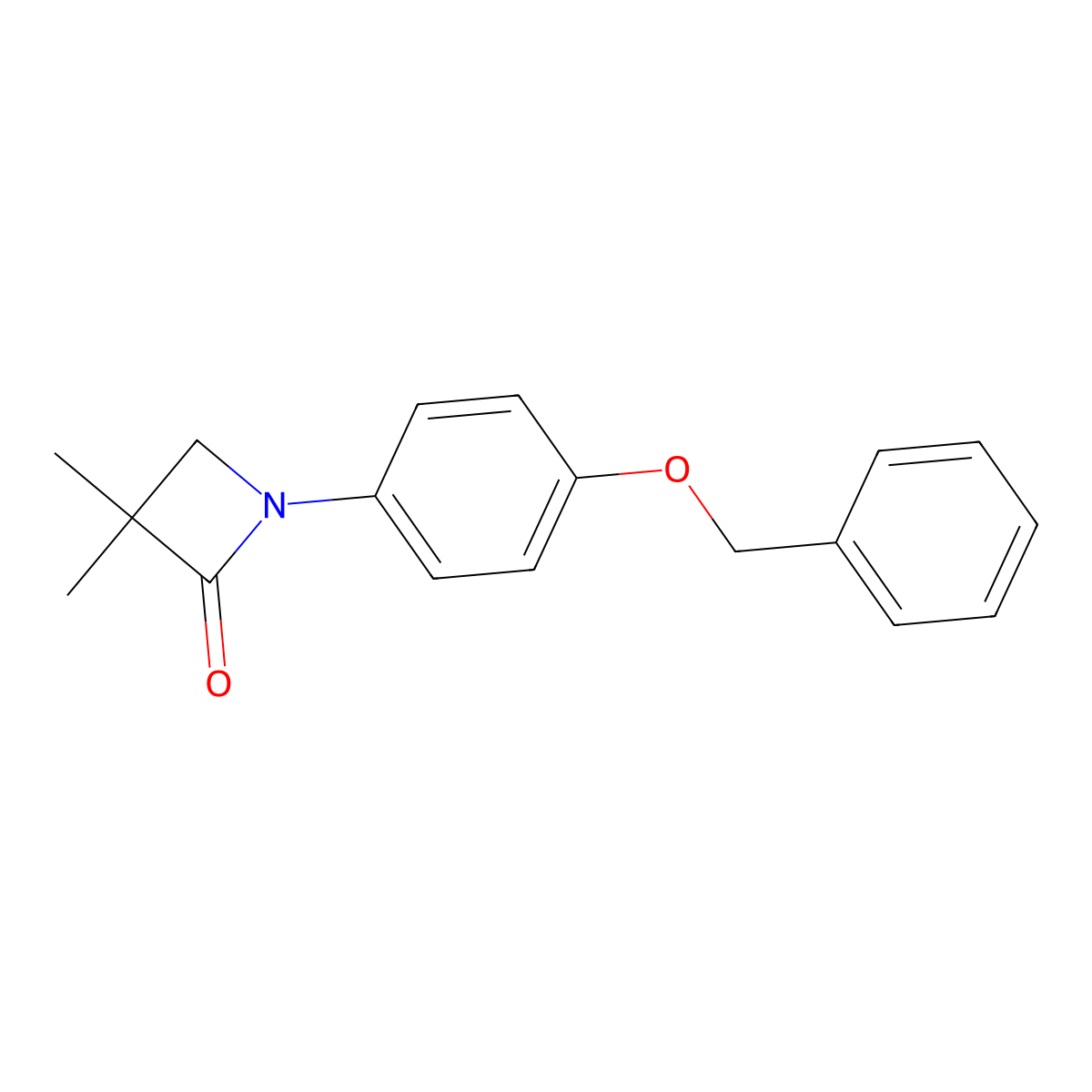 1-[4-(Benzyloxy)phenyl]-3,3-dimethyl-2-azetanone molecular structure, CAS 478261-92-6