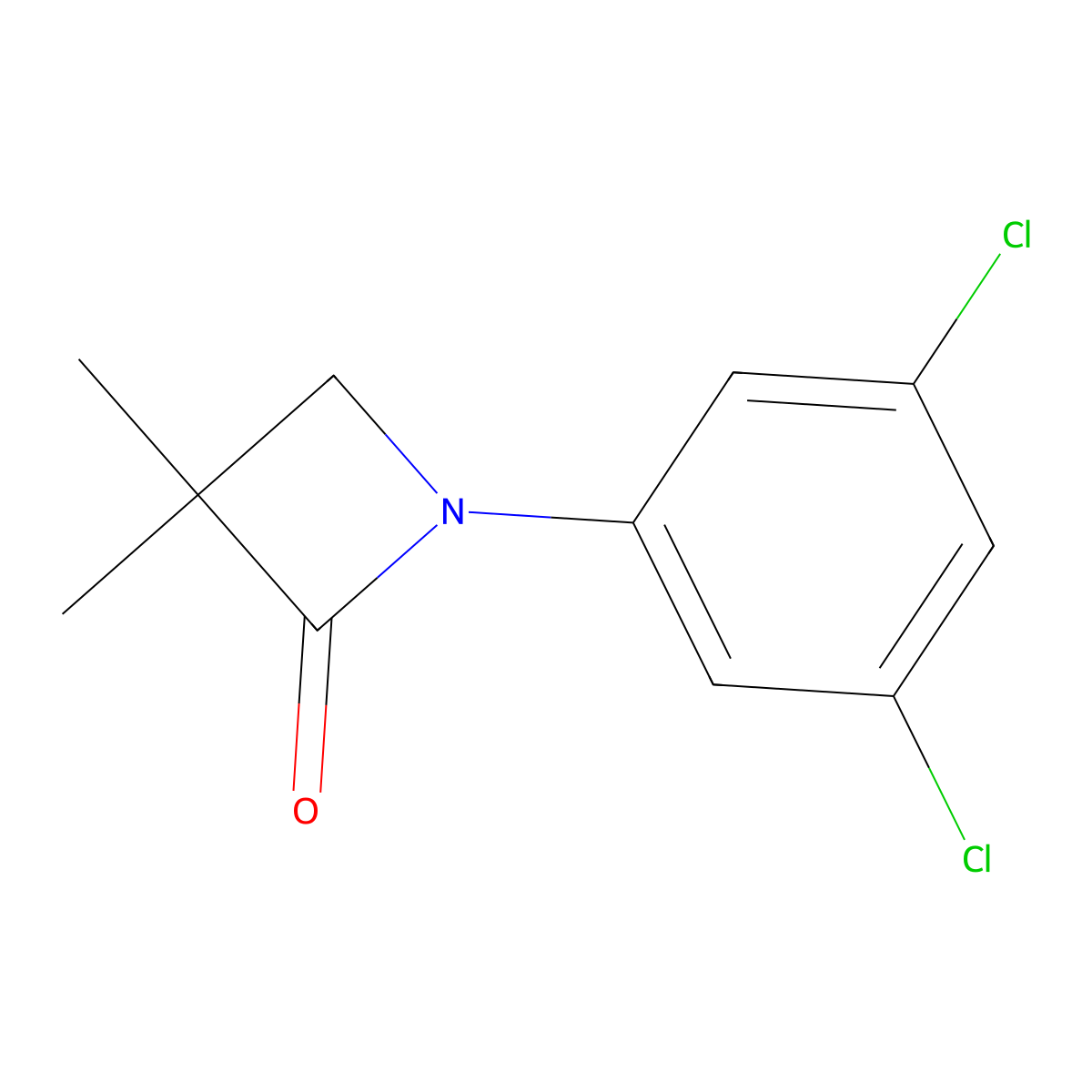 1-(3,5-Dichlorophenyl)-3,3-dimethyl-2-azetanone molecular structure, CAS 478261-96-0