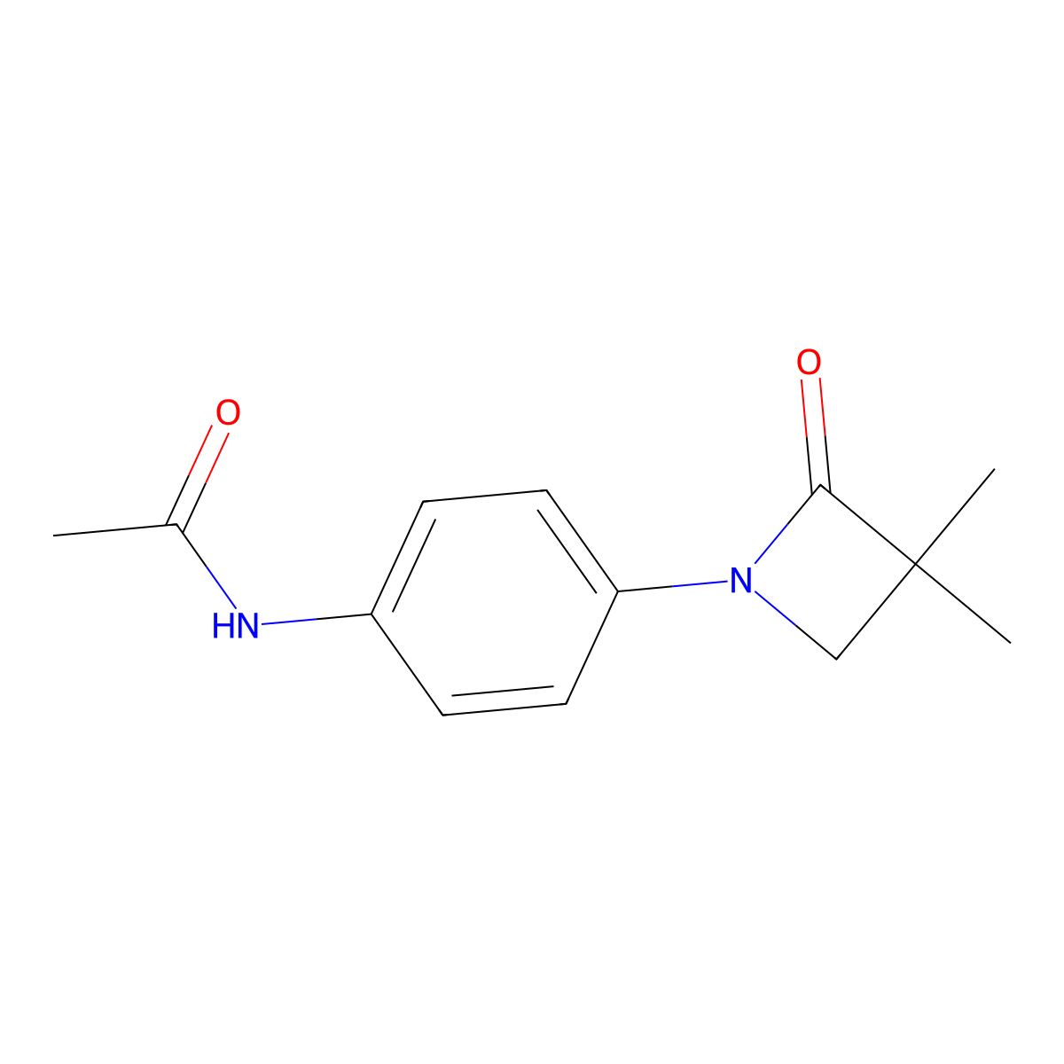 N-[4-(3,3-dimethyl-2-oxoazetidin-1-yl)phenyl]acetamide molecular structure, CAS 478262-02-1
