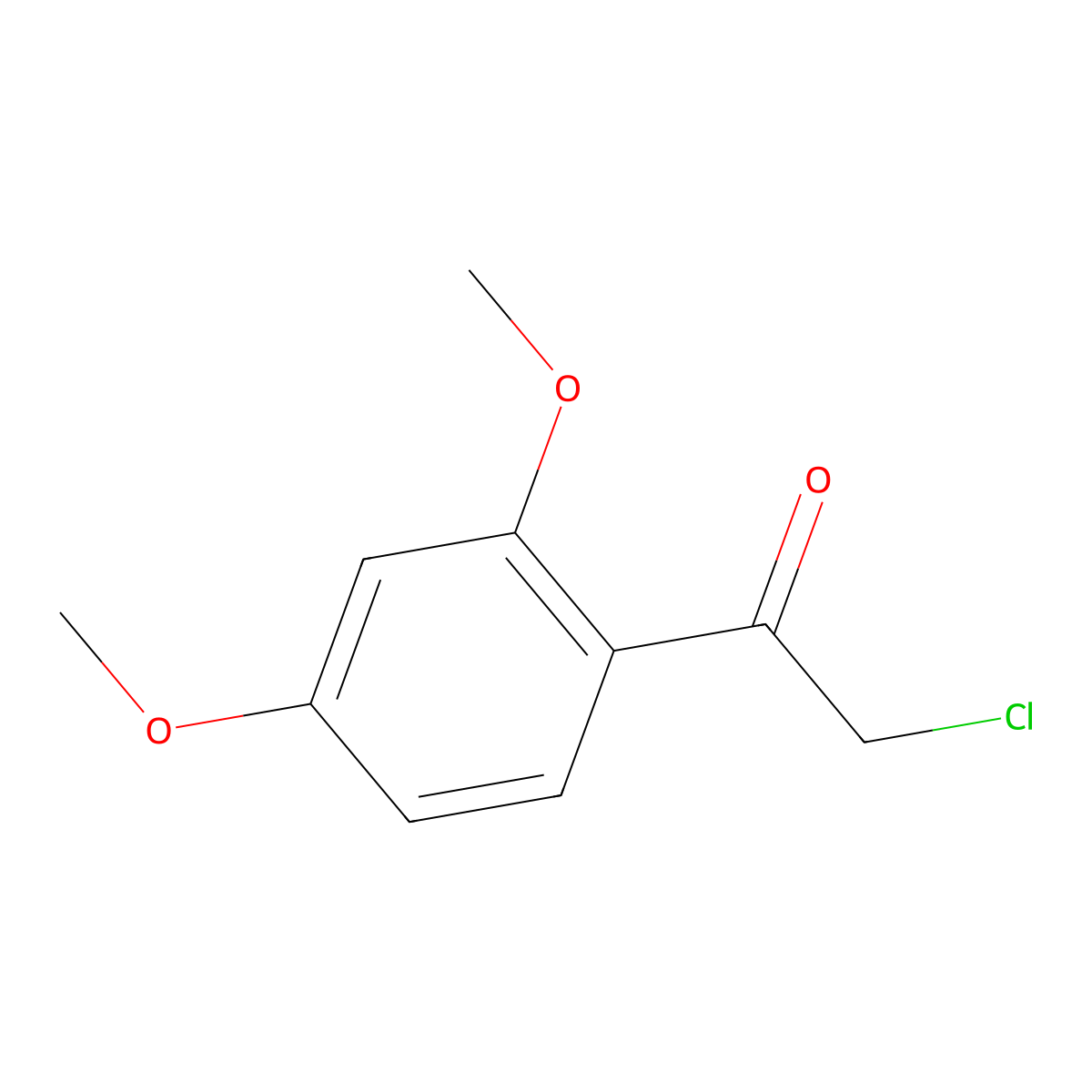 2-Chloro-1-(2,4-dimethoxyphenyl)ethanone molecular structure, CAS 4783-90-8