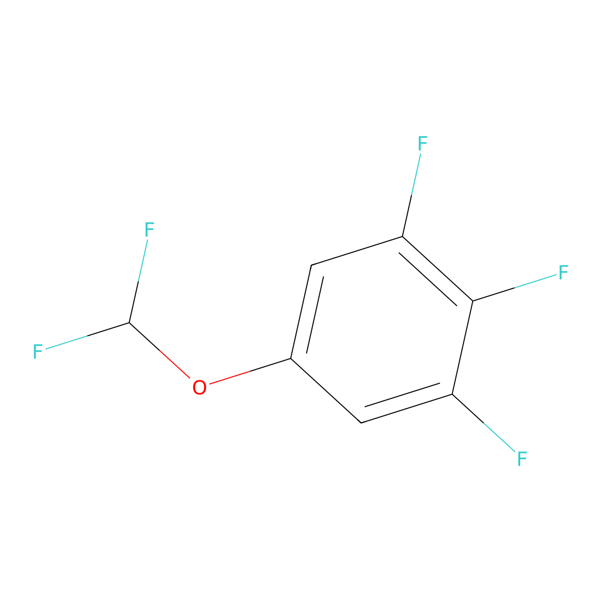 5-(Difluoromethoxy)-1,2,3-trifluoro-benzene molecular structure, CAS 478303-15-0
