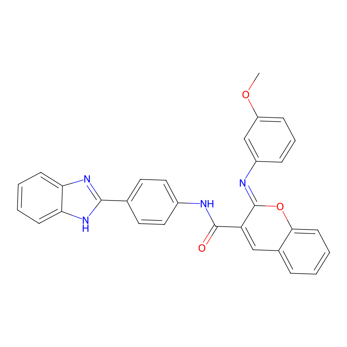 (2Z)-N-[4-(1H-benzimidazol-2-yl)phenyl]-2-[(3-methoxyphenyl)imino]-2H-chromene-3-carboxamide molecular structure, CAS 478342-66-4
