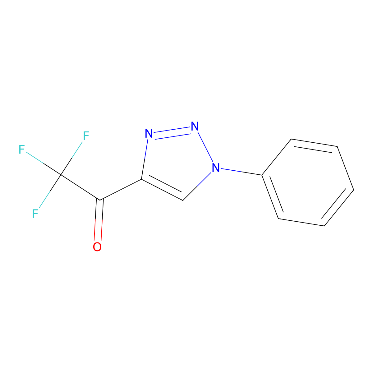 2,2,2-Trifluoro-1-(1-phenyl-1h-1,2,3-triazol-4-yl)ethan-1-one molecular structure, CAS 478358-83-7