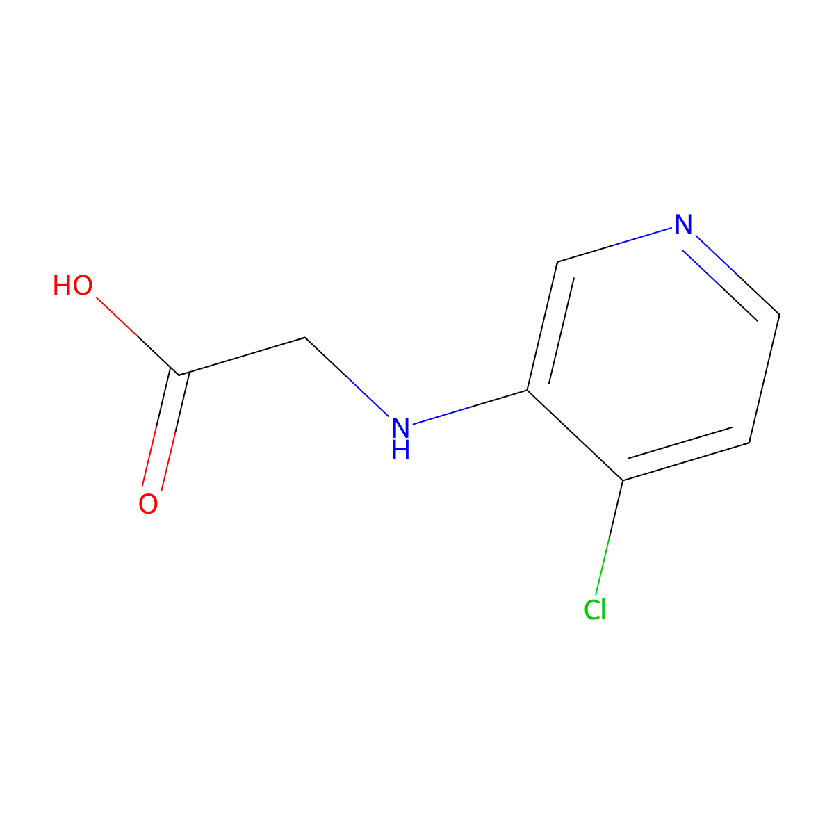 2-((4-Chloropyridin-3-yl)amino)acetic acid molecular structure, CAS 478361-31-8