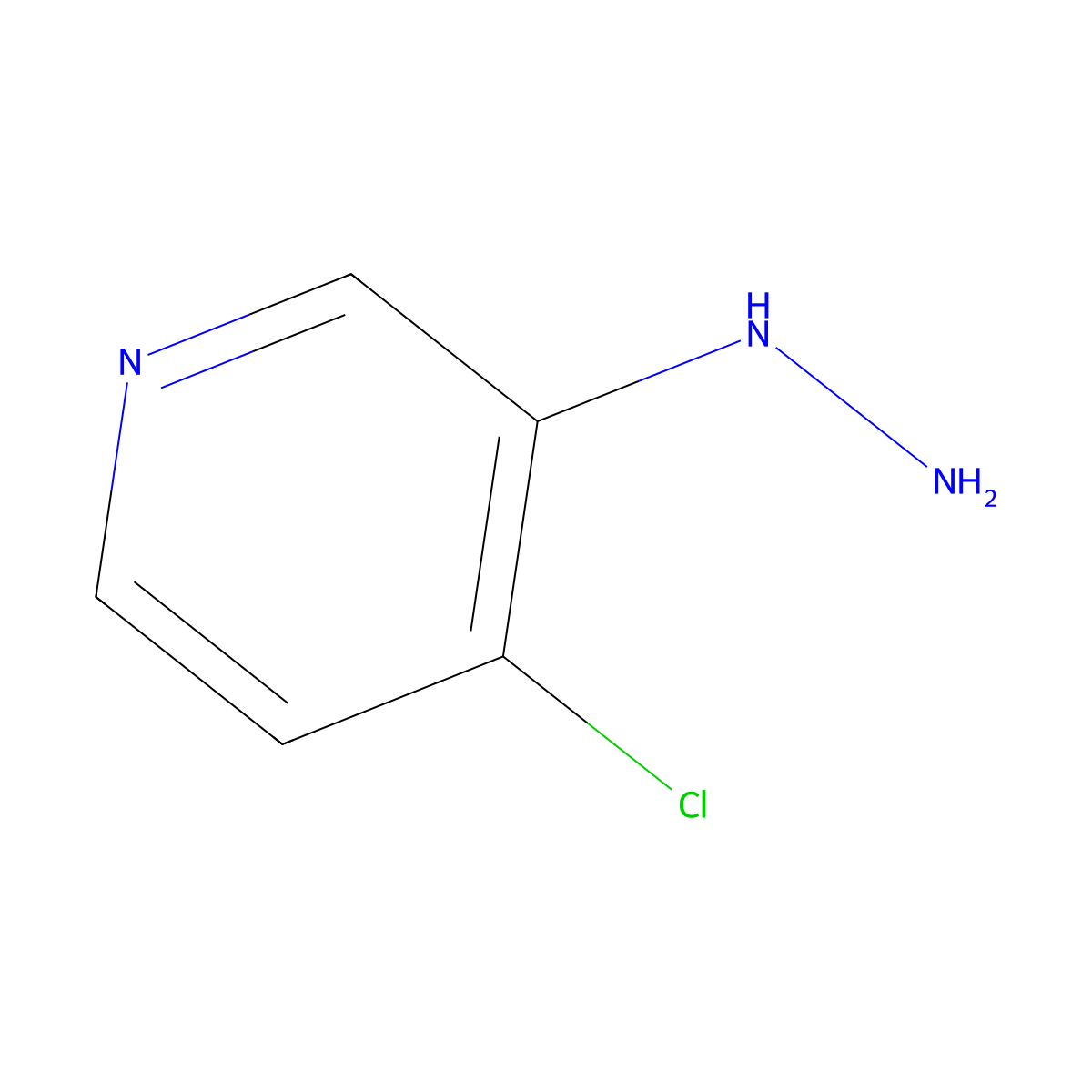 4-Chloro-3-hydrazinylpyridine molecular structure, CAS 478361-36-3