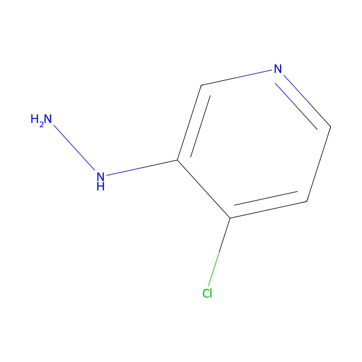 4-Chloro-3-hydrazinylpyridine molecular structure, CAS 478361-36-3