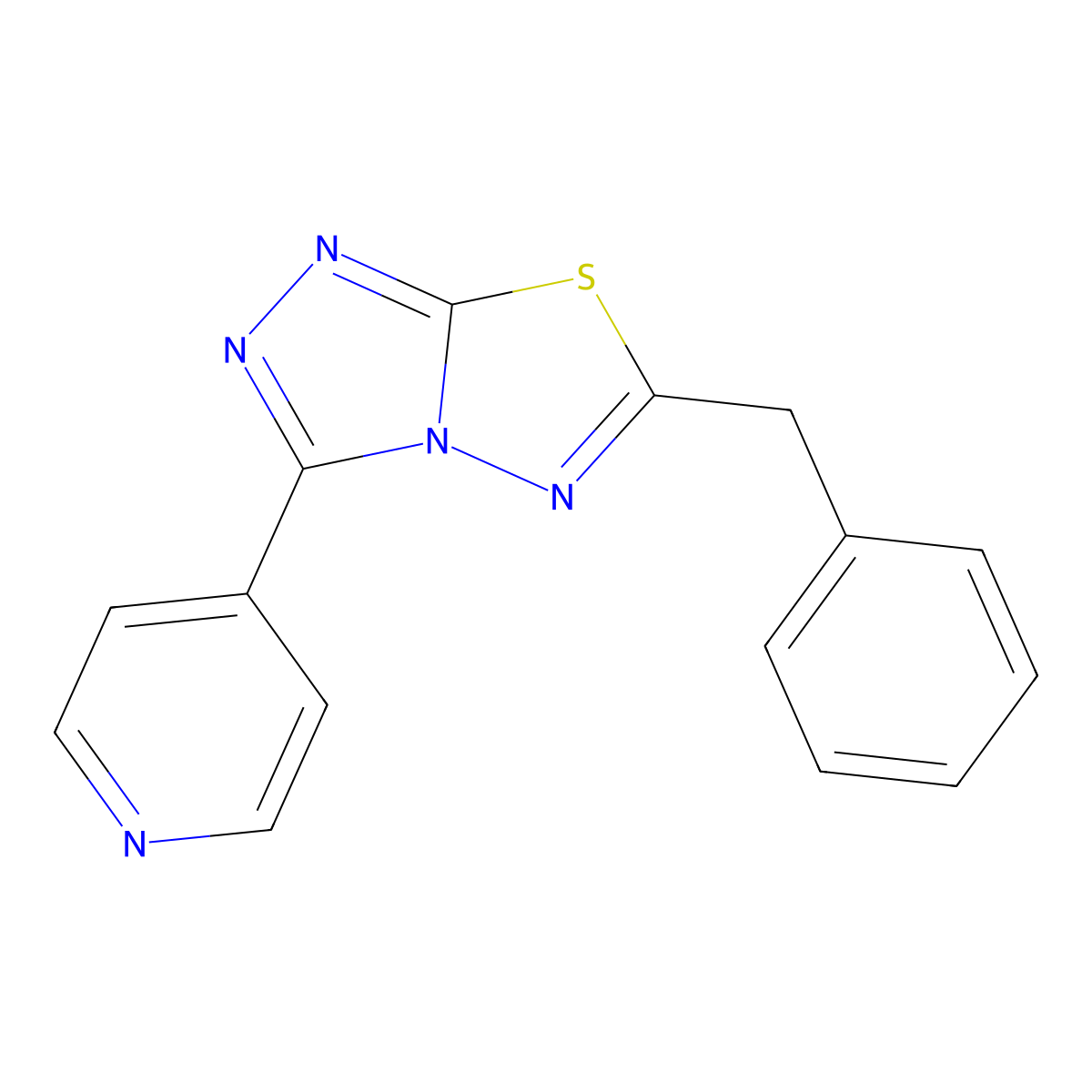 6-Benzyl-3-(4-pyridinyl)[1,2,4]triazolo[3,4-b][1,3,4]thiadiazole molecular structure, CAS 478363-08-5