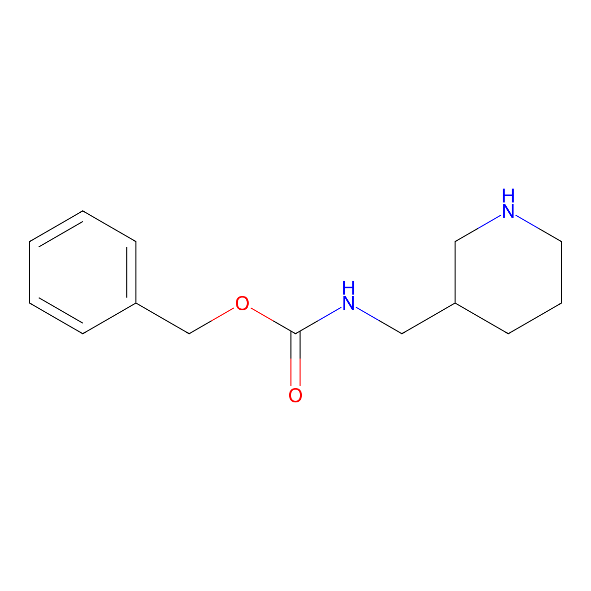 Piperidin-3-ylmethyl-carbamic acid benzyl ester molecular structure, CAS 478366-02-8