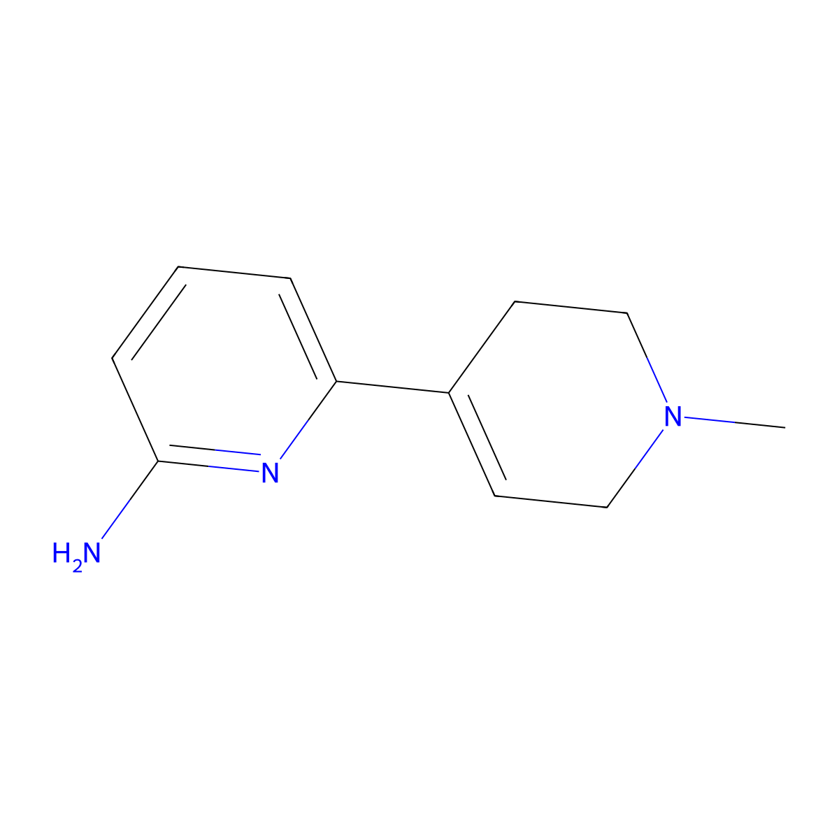 1'-Methyl-1',2',3',6'-tetrahydro-[2,4']bipyridinyl-6-ylamine molecular structure, CAS 478366-35-7